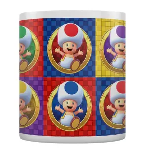 Super Mario Multi Toads Mug Multicoloured/White (One Size)