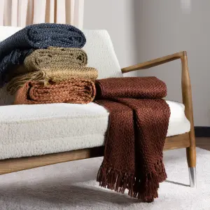 HOEM Morni Woven Yarn Tasselled Throw