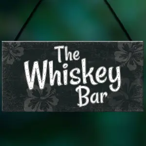 Red Ocean The Whiskey Bar Sign Home Bar Plaque Garden Shed Pub Man Cave Sign Friendship Gift