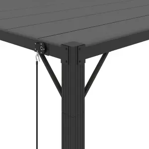 Berkfield Gazebo with Louvered Roof 3x3 m Anthracite Fabric and Aluminium