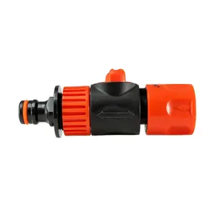 Garden Hose ALL Connectors Fittings Universal Standard Hozelock Compatible Black Quick to Quick Valve