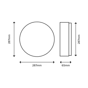 Philips LED Spray Ceiling Light IP44 12W, 27K