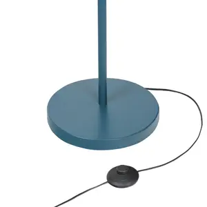 GoodHome Orous Industrial Matt Blue LED Floor lamp