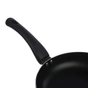 BLAUMANN 6Pc Set Matt Black Colour Cookware Frying Grill Pots Saucepan Casserole Soft Touch Handle