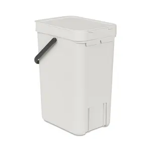 Brabantia Sort and Go 12 Litre Waste Bin Light Grey