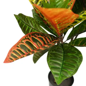 140cm Artificial Codiaeum Tree with 179 Leaves