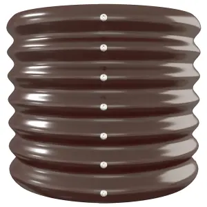 Berkfield Garden Planter Powder-coated Steel 332x40x36 cm Brown