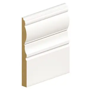 PACK OF 5 (Total 5 Units)  - Victorian Primed MDF Skirting - 18mm x 180mm - 4200mm Length