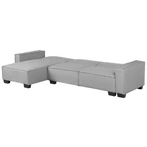 Corner Sofa ROMEDAL Light Grey Fabric Right Hand