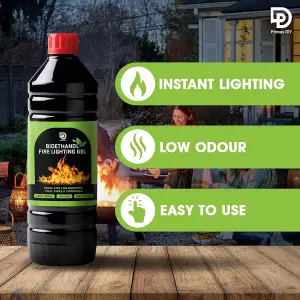 Primes DIY Firelighter Gel, Firepits - Fires & Log Burner - Camping Grill - Bonfire - Ethanol Burners (3 Litre)