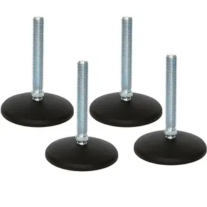 M10x90 Zinc plated levelling foot 50mm plastic base 470kg - Set of 42