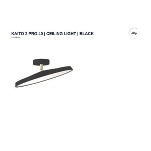 Nordlux DFTP Kaito 2 Pro 40 Indoor Living Dining Kitchen Bedroom Ceiling Light In Black (Diam) 38.5cm