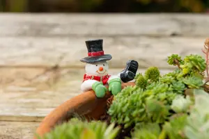 Pot Buddies Christmas Snowman Plant Pot Hanger