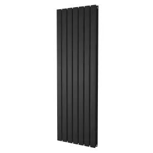 Porter Black Double Vertical Flat Panel Radiator - 1200x476mm