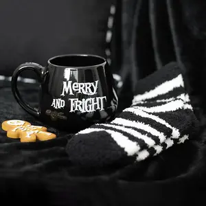 Festive Merry And Fright Mug And Socks Gift Set