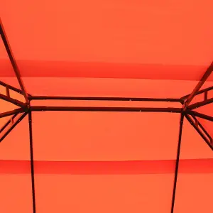 Outsunny 3m x 3.6m Aluminium Gazebo Canopy Patio Marquee Party Tent Orange