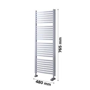 Ximax K4 White 1074BTU Vertical Towel radiator (W)480mm x (H)765mm