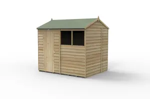 4LIFE Reverse Apex Shed 8x6 - Single Door - 2 Windows