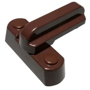 Schlosser Technik Sash Jammer Window Lock (50 Pack) - Chocolate Brown