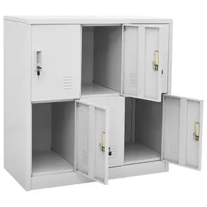 Berkfield Locker Cabinets 2 pcs Light Grey 90x45x92.5 cm Steel