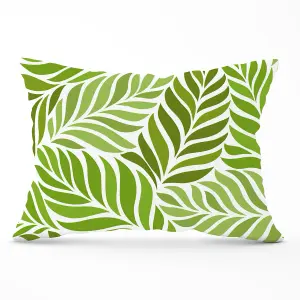 Green Leaf Pattern Cushions 33cm x 48cm