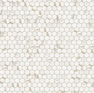 Mosaic sheet in ceramic on net 323mm x 277mm - Gold Honey