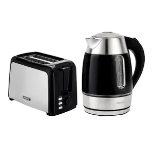 Geepas 2 Slice Bread Toaster & 1.7L Illuminating Electric Kettle Combo Set