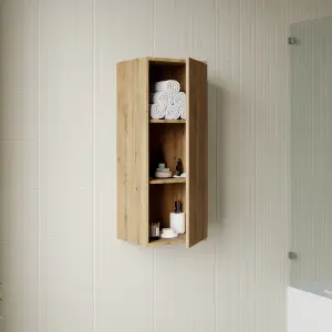 Banyetti Venti 900mm Wall Hung Wall Cabinet - Ostippo Oak