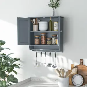 Costway Wall Mounted Bathroom Cabinet Hanging Medicine Cabinet w/ Towel Bar