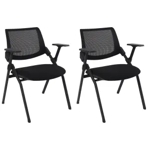 Beliani Modern Set of 2 Chairs VALDEZ Black