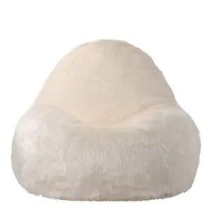 icon Soho Faux Fur Bean Bag Lounger Natural Giant Bean Bag Chair