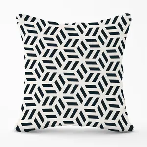 Geometric Monochrome Hexagonal Pattern Cushions 45cm x 45cm