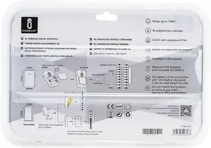 Aigostar White Wireless Doorbell, IP44 Waterproof Cordless Doorbell Kit with 2 Receiver