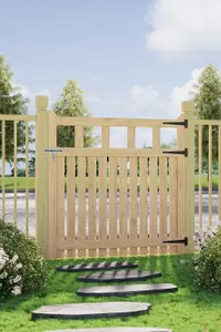 Stylish Freestanding Wooden Garden Gate for Outdoor Spaces 120cm W x 120cm H