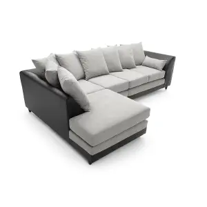 Dylan Large Corner Sofa Left Facing in Light Grey