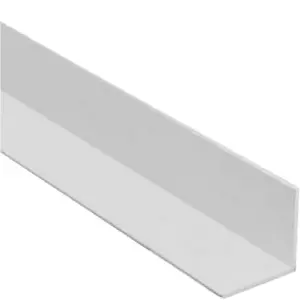 2x White 40 x 40mm plastic Angle Trim 1 Metre UPVC Trim for Edges & Corners Perfect for Your Home or Office with 90 Degree Angles