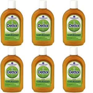 Dettol Original Liquid Antiseptic Disinfectant, 500ml (Pack of 6)