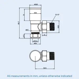 Nes Home Pair 15mm Radiator Valve Angled Anthracite Brass Twin Pack Heated Kartell