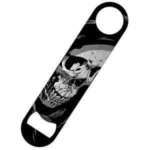 Grindstore Cross Skull Bar Blade Bottle Opener Black (One Size)