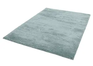 Duck Egg Plain Modern Shaggy Luxurious Easy to Clean Rug for Living Room and Bedroom-160cm X 230cm