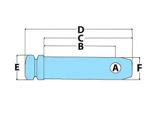 Top Link Pin Cat 2 (1" x 121MM Category Two Tractor Trailer Linkage)