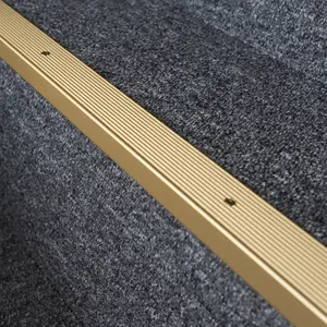 Anodised aluminium anti non slip stair edge nosing trim 900mm x 20mm x 40mm A33 gold