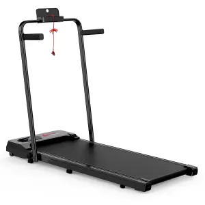 Folding Treadmill with Side Handrail, 1-6KM/H for Home and Office Use-Black