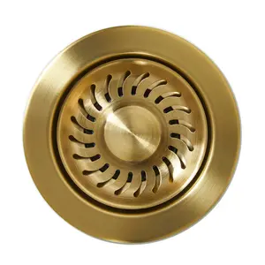 Basket Strainer Waste in Brushed Brass 90mm