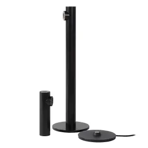 Lucide ANTRIM - Rechargeable Table lamp - Battery - LED Dim. - 1x2,2W 2700K - IP54 - With wireless charging pad - Black