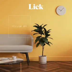 Lick Yellow 03 Matt Emulsion paint, 2.5L