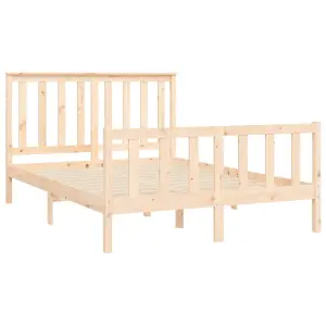 Berkfield Bed Frame with Headboard 140x200 cm Solid Wood Pine