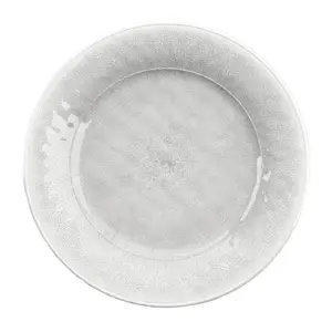 Purely Home Potters Reactive Glaze White Melamine Dinner Plates - Set of 5