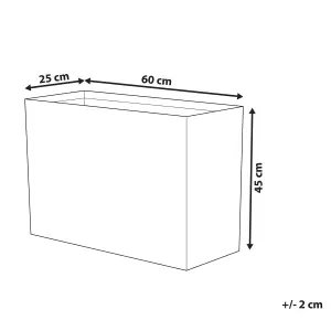 Rectangular Plant Pot 25 x 60 x 45 cm Brown EDESSA