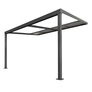 Primrose Anthracite Veranda Garden Canopy Retractable Sliding Roof 12.8ft x 10ft